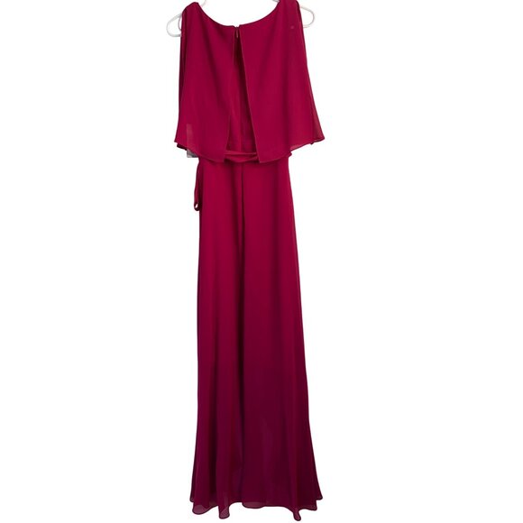 Jessica Howard Orchid Chiffon Popover Tulip Hem Formal Dress Size 6 8955 - Picture 8 of 13